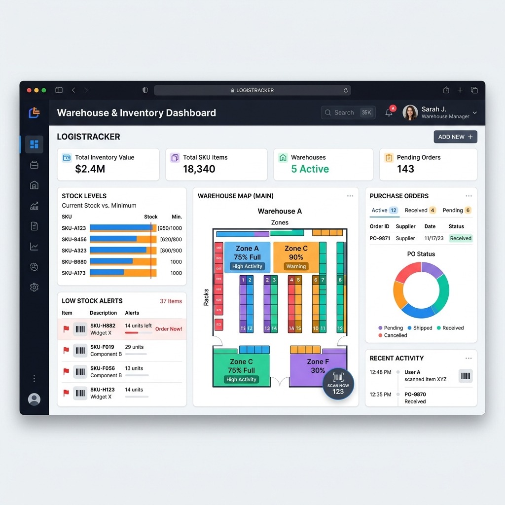 Inventory ERP Dashboard